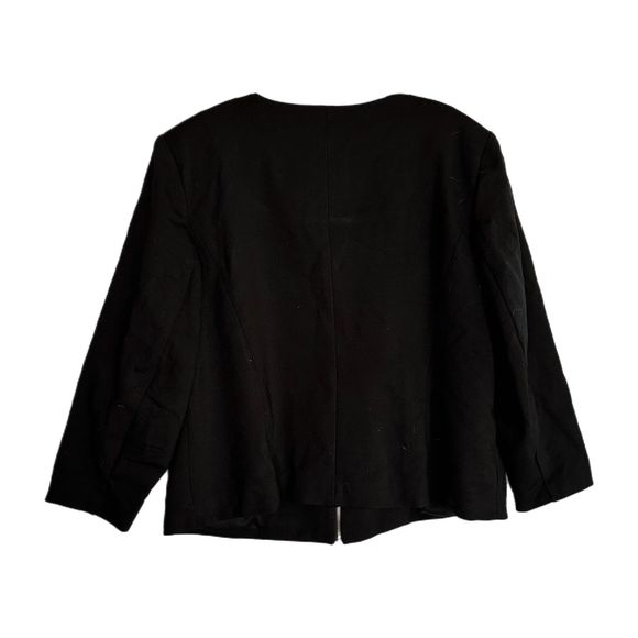 Roz & Ali Black Zip Jacket with Gold Accents, XL, Pre-owned - Picture 4 of 7